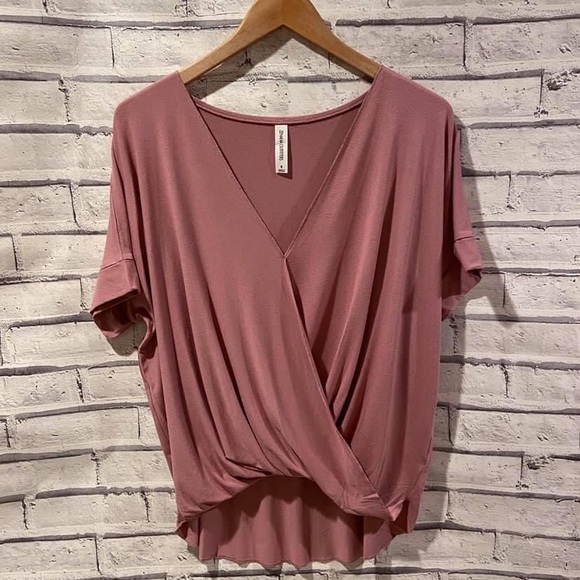 Rose flowing draped top - Picture 1 of 1